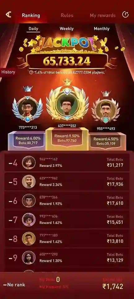 EZ777 casino style games jackpot leaderboard - ez 777 daily rewards